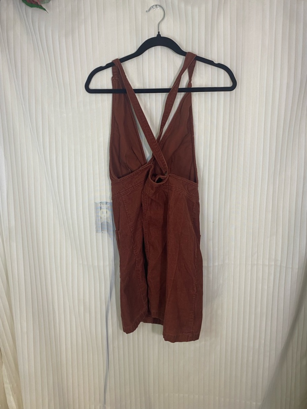 Rewash Rust Brown Button-Front Pinafore Mini Dress - Picture 6 of 6